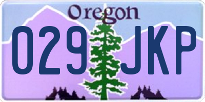 OR license plate 029JKP