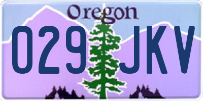 OR license plate 029JKV