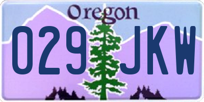 OR license plate 029JKW
