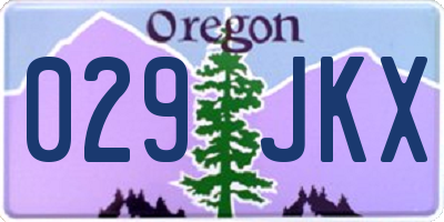 OR license plate 029JKX
