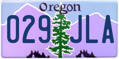 OR license plate 029JLA