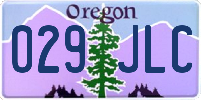 OR license plate 029JLC
