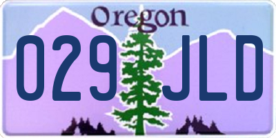 OR license plate 029JLD