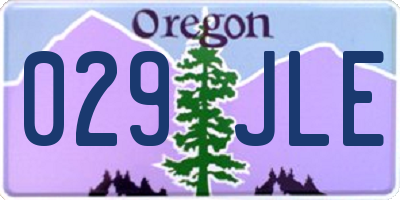 OR license plate 029JLE