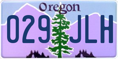 OR license plate 029JLH