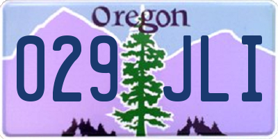 OR license plate 029JLI