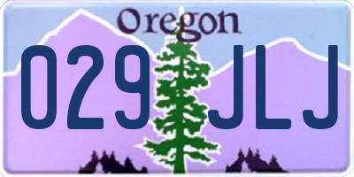 OR license plate 029JLJ