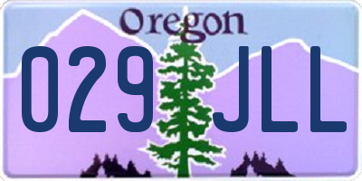 OR license plate 029JLL