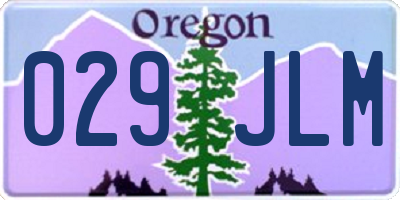 OR license plate 029JLM
