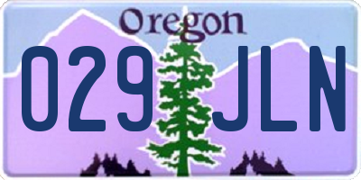 OR license plate 029JLN