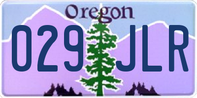 OR license plate 029JLR