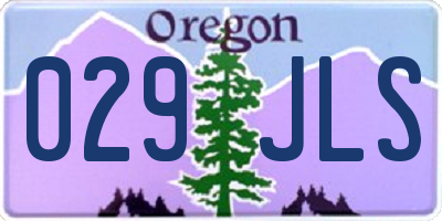 OR license plate 029JLS