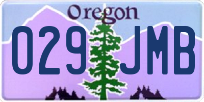 OR license plate 029JMB