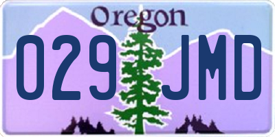 OR license plate 029JMD