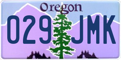 OR license plate 029JMK