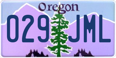OR license plate 029JML