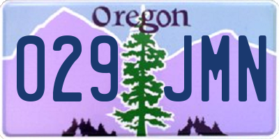OR license plate 029JMN