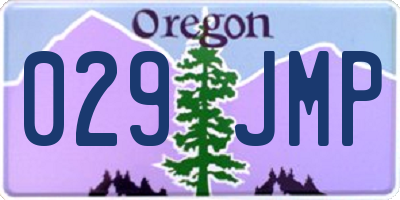 OR license plate 029JMP