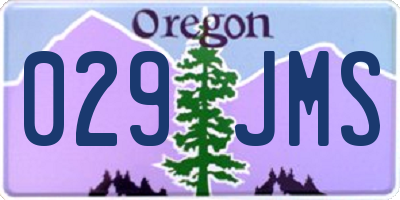 OR license plate 029JMS