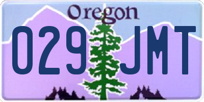 OR license plate 029JMT