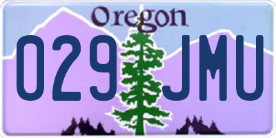 OR license plate 029JMU