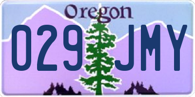 OR license plate 029JMY