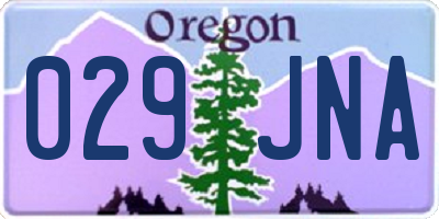 OR license plate 029JNA