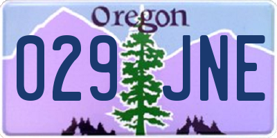 OR license plate 029JNE