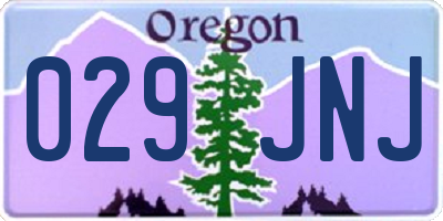 OR license plate 029JNJ