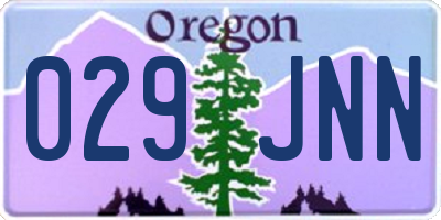OR license plate 029JNN