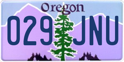 OR license plate 029JNU