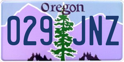 OR license plate 029JNZ
