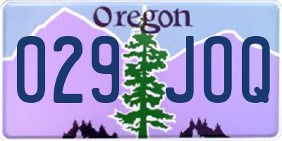 OR license plate 029JOQ