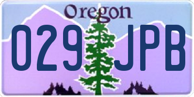 OR license plate 029JPB