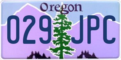 OR license plate 029JPC