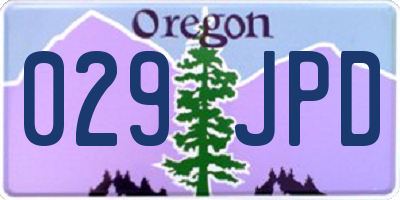 OR license plate 029JPD