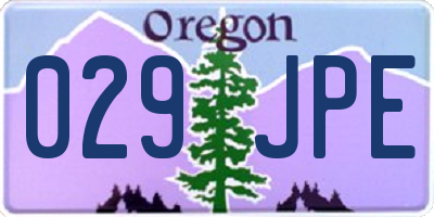 OR license plate 029JPE