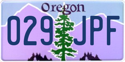 OR license plate 029JPF