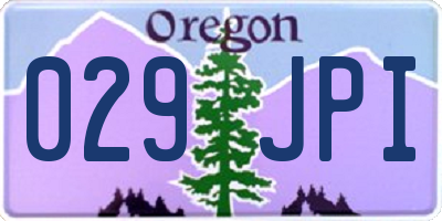 OR license plate 029JPI