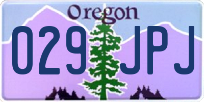 OR license plate 029JPJ