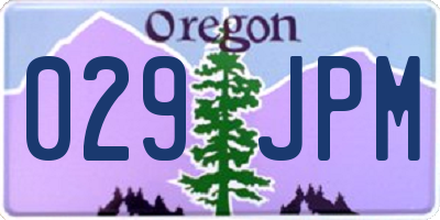 OR license plate 029JPM