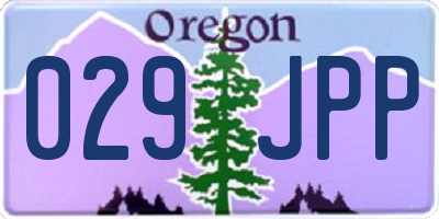 OR license plate 029JPP