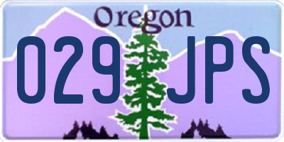 OR license plate 029JPS