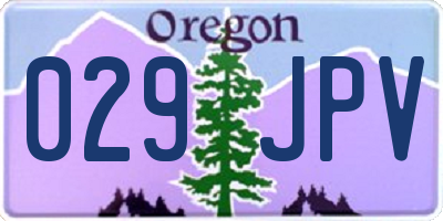 OR license plate 029JPV