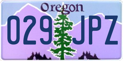 OR license plate 029JPZ