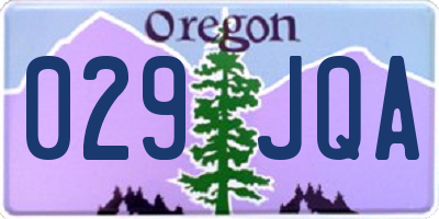 OR license plate 029JQA