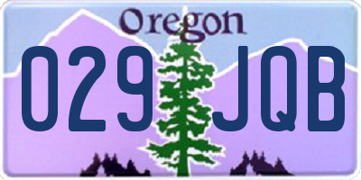 OR license plate 029JQB
