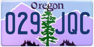 OR license plate 029JQC