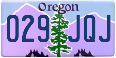 OR license plate 029JQJ