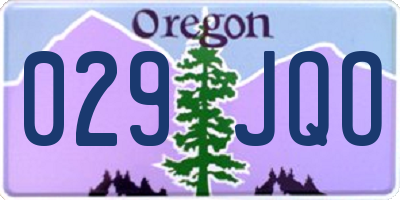 OR license plate 029JQO